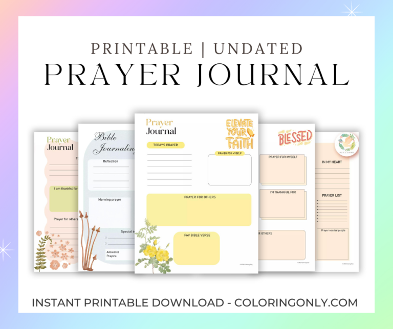 Prayer Journals - 10 Free PDF Printables with Unique Templates