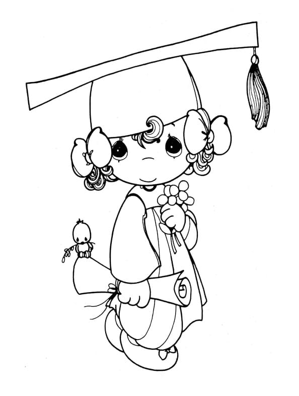 precious moments graduation coloring page free printable coloring pages for kids