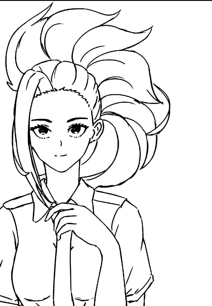 Momo Yaoyorozu Coloring Pages - Free Printable Coloring Pages for Kids