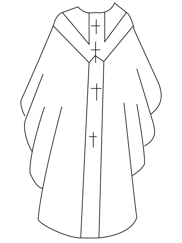 Priest Vestment Coloring Page - Free Printable Coloring Pages for Kids
