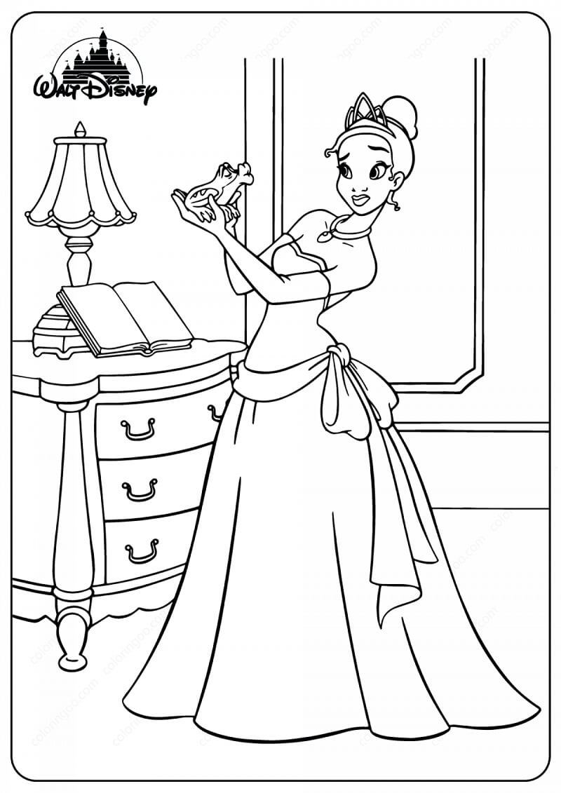 Princess And The Frog 2 Coloring Page Free Printable Coloring Pages For Kids
