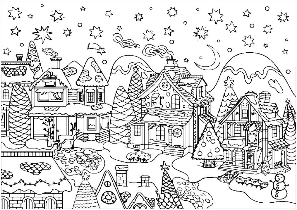 Print Christmas Village