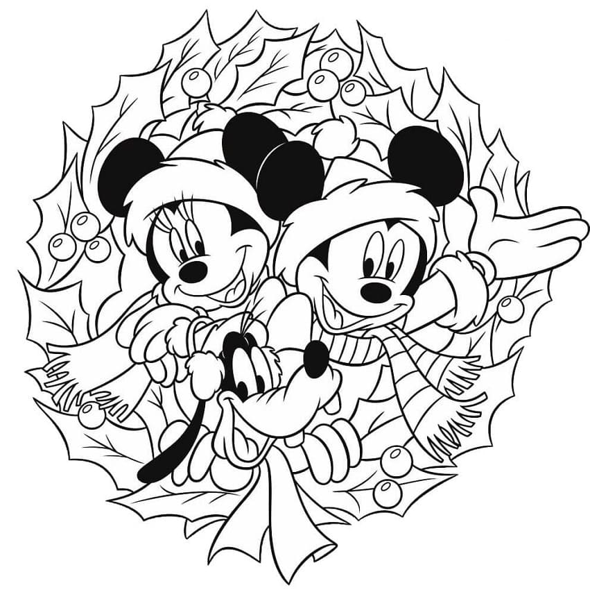 Print Disney Christmas Coloring Page Free Printable Coloring Pages 