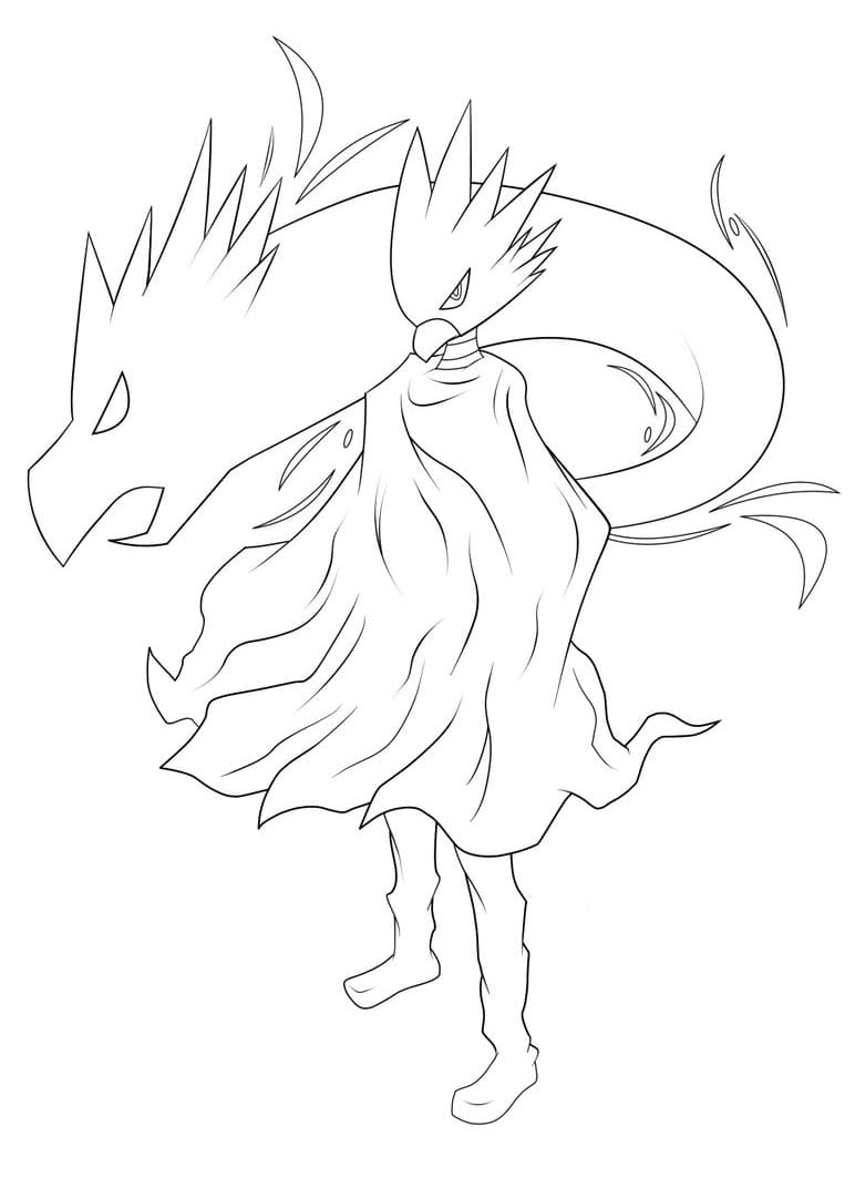 Fumikage Tokoyami Face Coloring Page - Free Printable Coloring Pages