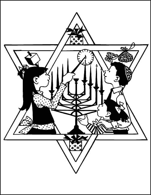 Hanukkah 3 Coloring Page Free Printable Coloring Pages for Kids