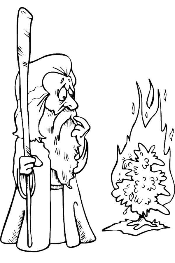 Print Moses and Burning Bush