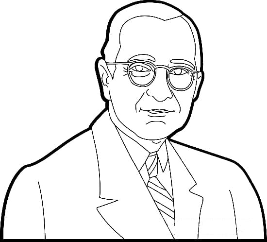 Printable Harry S. Truman Coloring Page - Free Printable Coloring Pages