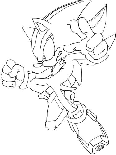 Coloring page - Shadow the Hedgehog