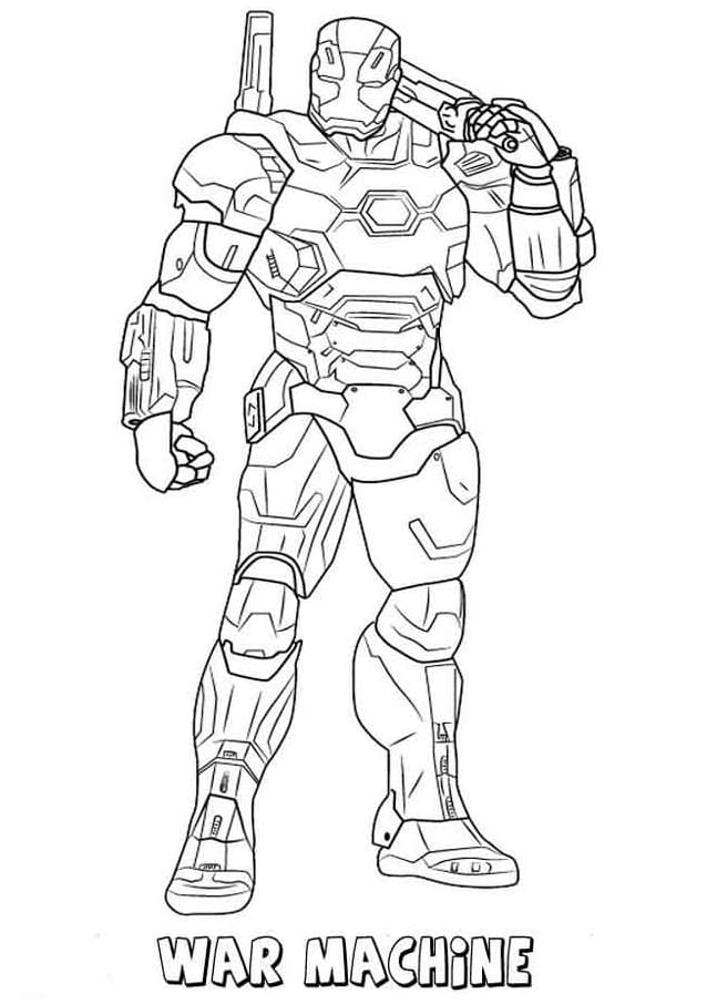 Iron Man and War Machine Coloring Page - Free Printable Coloring Pages ...