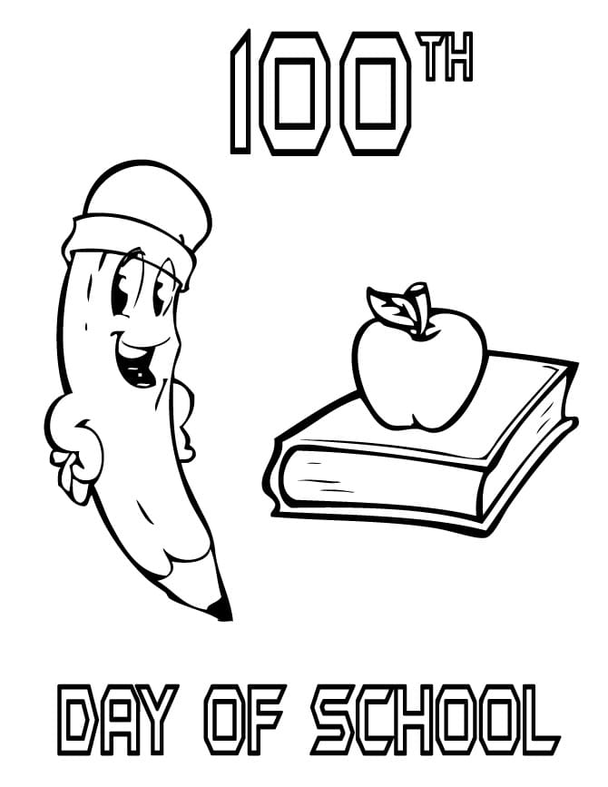 Printable 100th Day Of School Coloring Page Free Printable Coloring 