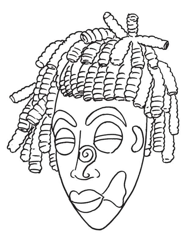 Printable African Mask