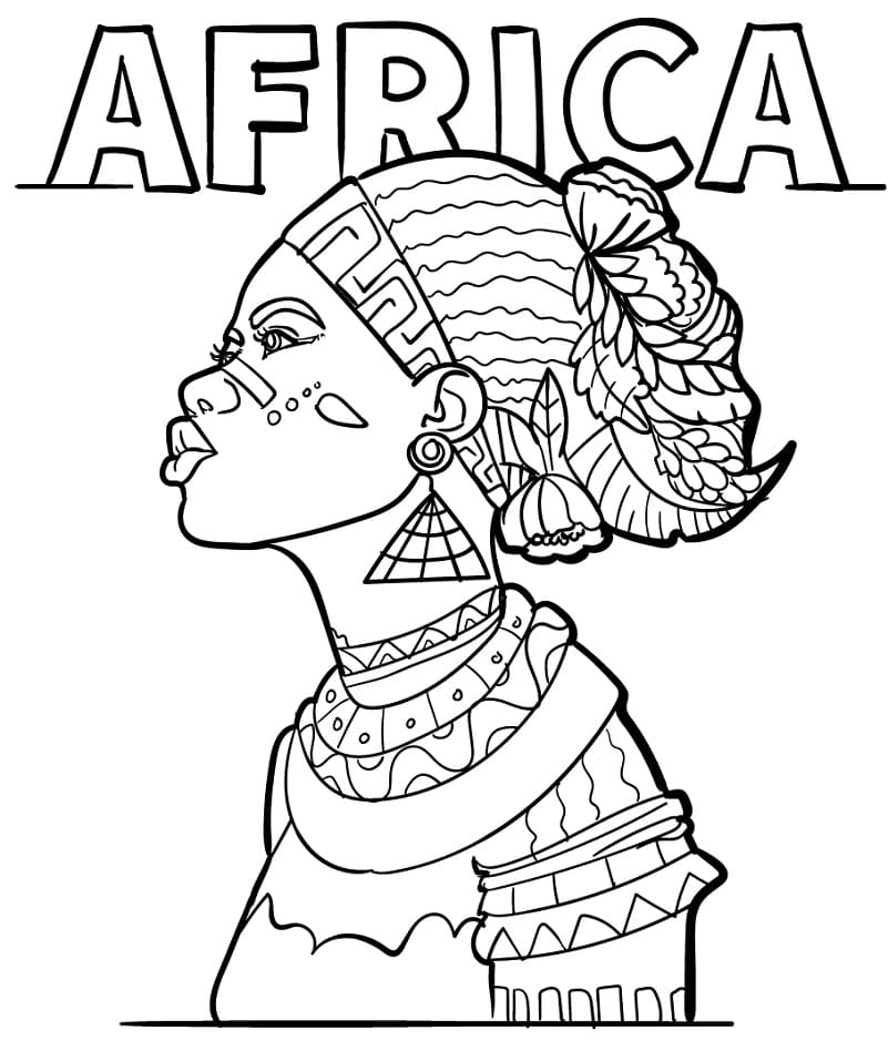 Printable African Woman