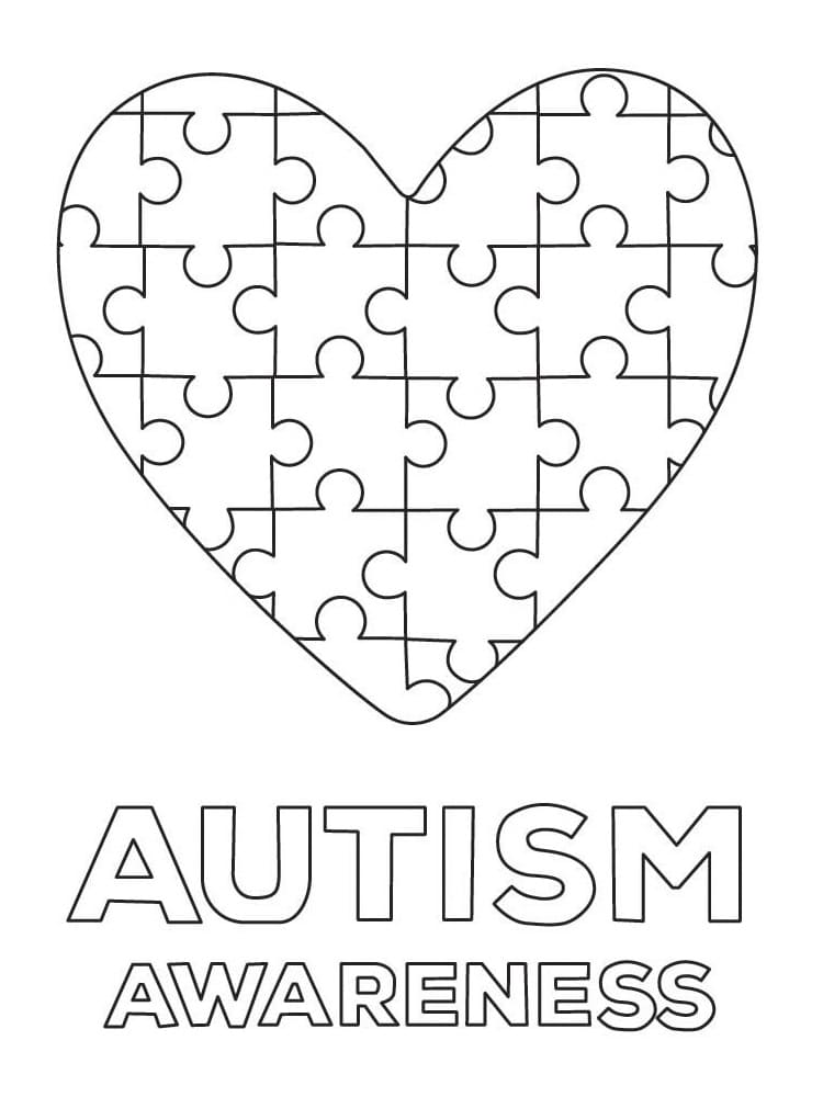 Printable Autism Awareness Heart