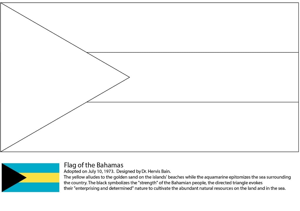Printable Bahamas Flag