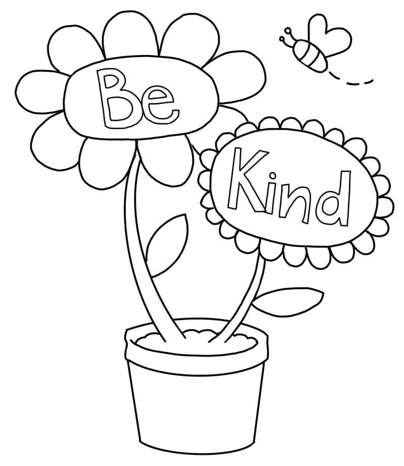 27 best ideas for coloring | Be Kind Printable Coloring Page