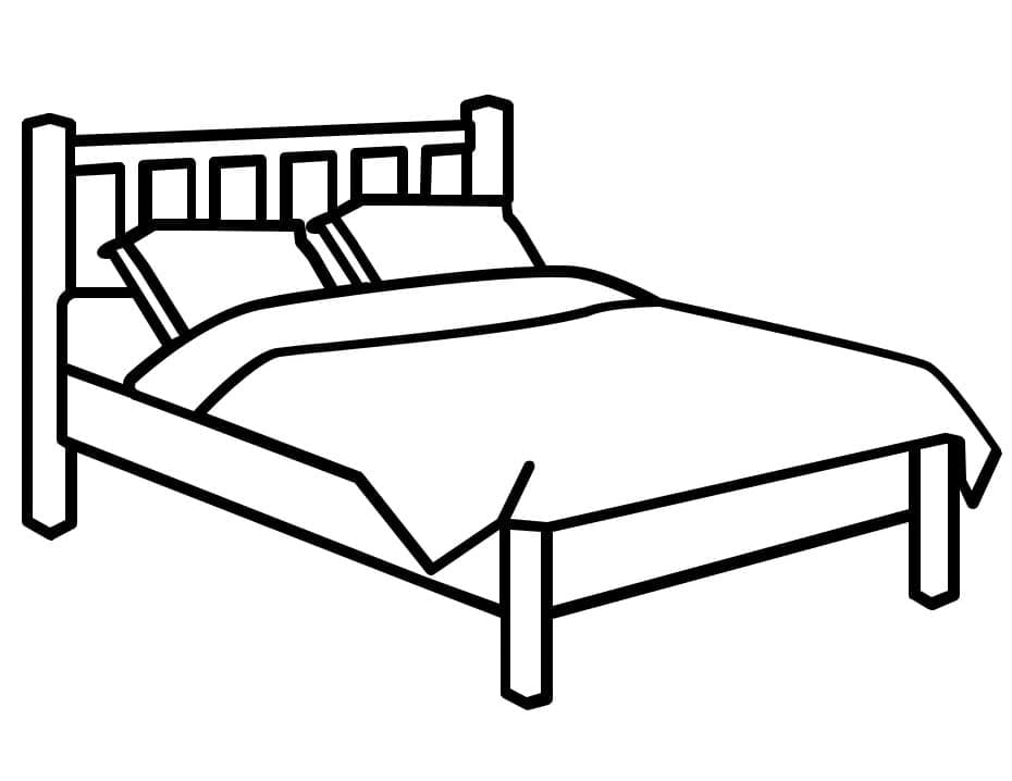 Printable Bed to Color Coloring Page - Free Printable Coloring Pages for  Kids
