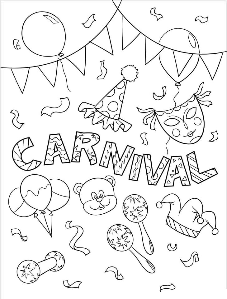 Free Printable Carnival Coloring Sheets