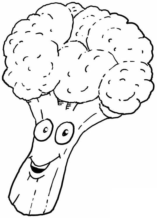 Printable Cartoon Broccoli