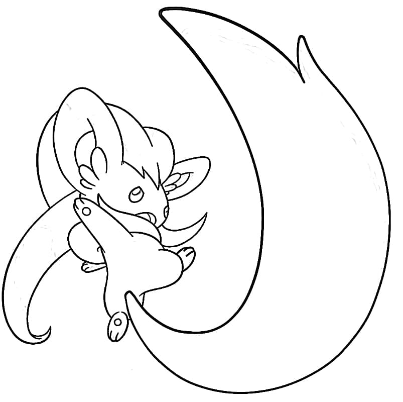 cinccino coloring page easy pokemon