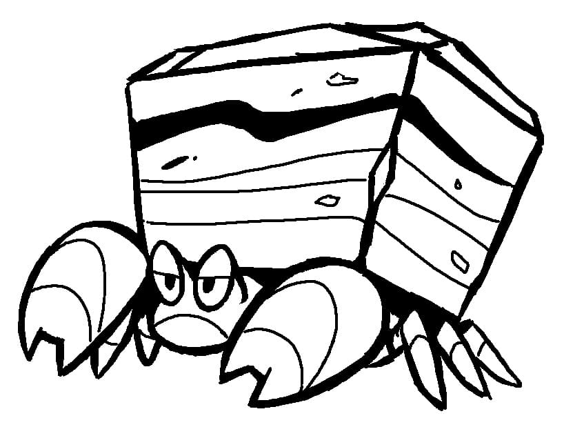 crustle coloring page easy pokemon