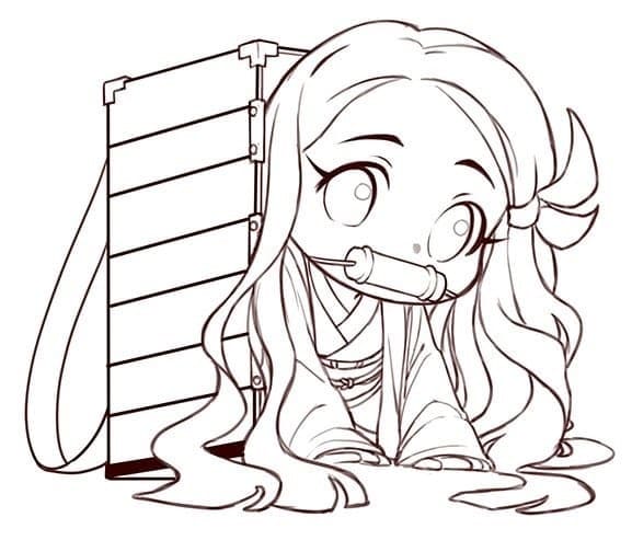 Printable Cute Nezuko Coloring Page Free Printable Coloring Pages For