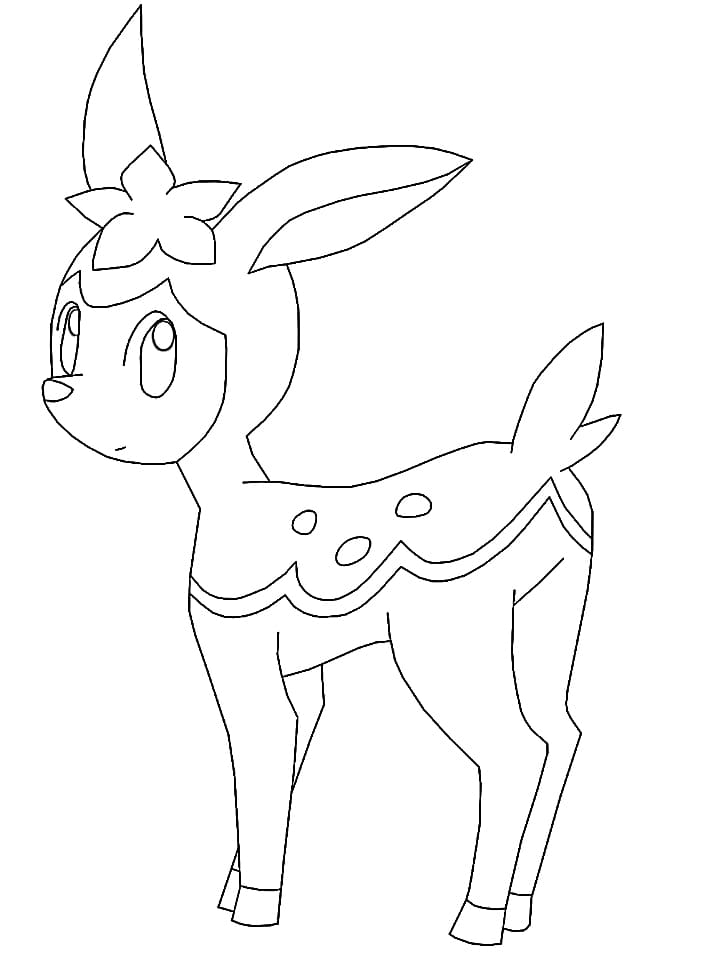 deerling coloring page printable pokemon