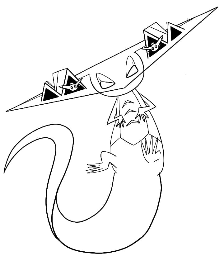 dragapult coloring page transparent png pokemon