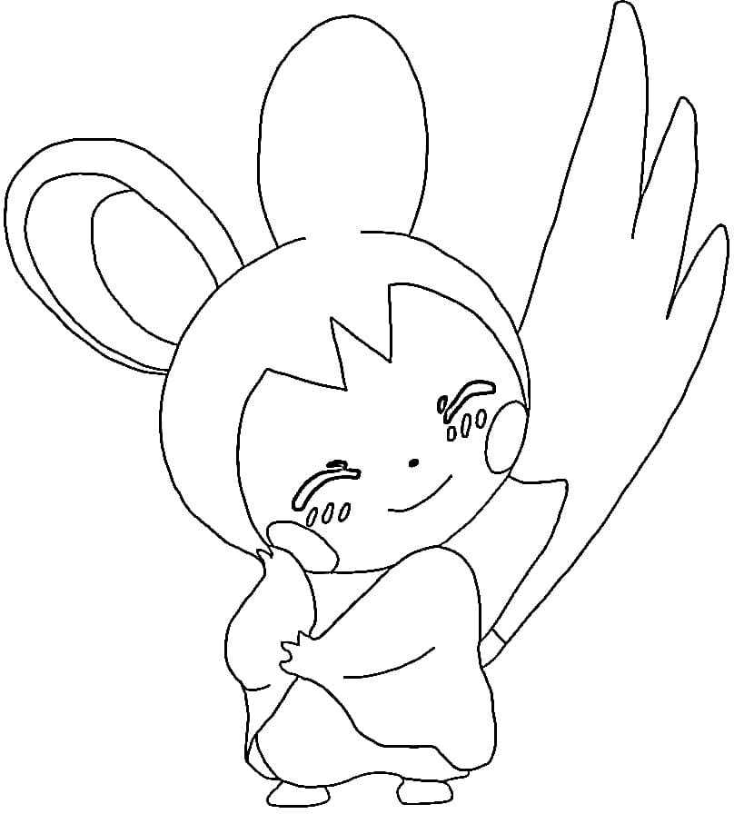 Emolga Pokemon Coloring Page - Free Printable Coloring Pages for Kids