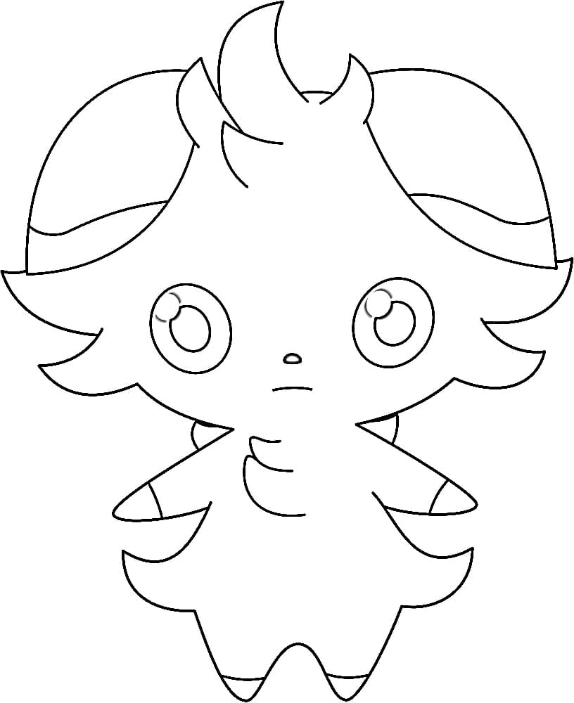 espurr coloring page transparent png pokemon