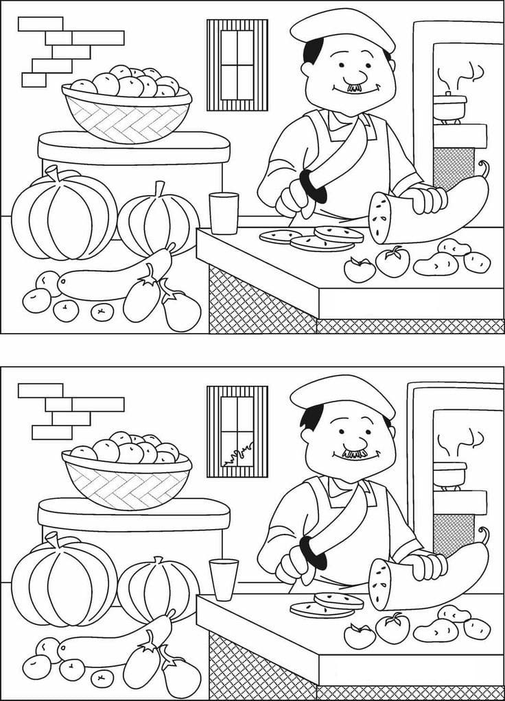 Printable Find The Difference Coloring Page Free Printable Coloring