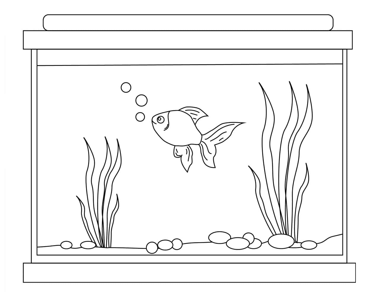 Printable Fish Tank Färbung Seite Kostenlose druckbare Malvorlagen