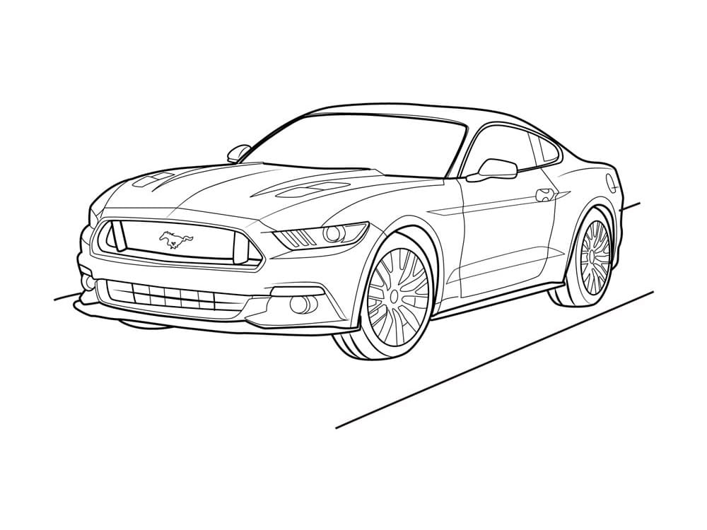 Cool Mustang Car Coloring Page Free Printable Coloring Pages For Kids