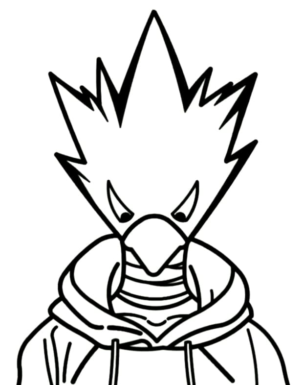 Cute Fumikage Tokoyami Coloring Page - Free Printable Coloring Pages ...