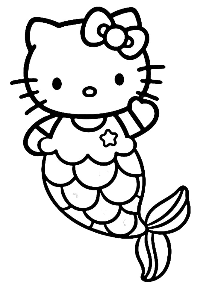 Printable Hello Kitty Mermaid