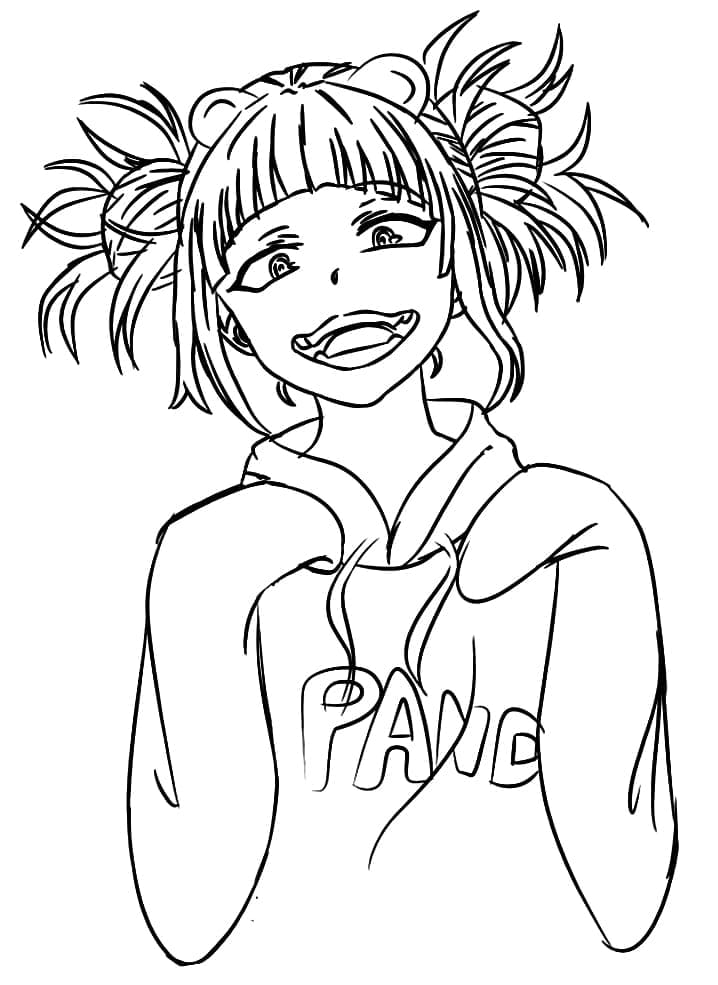 Bad Himiko Toga Coloring Page - Free Printable Coloring Pages for Kids