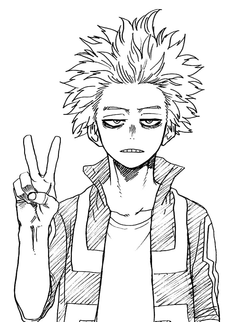 Mha Shinsou Bnha Hitoshi Character Lineart Horikoshi Boku Sketch ...