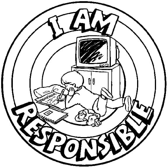 I Am Responsible Coloring Page Free Printable Coloring Pages for Kids
