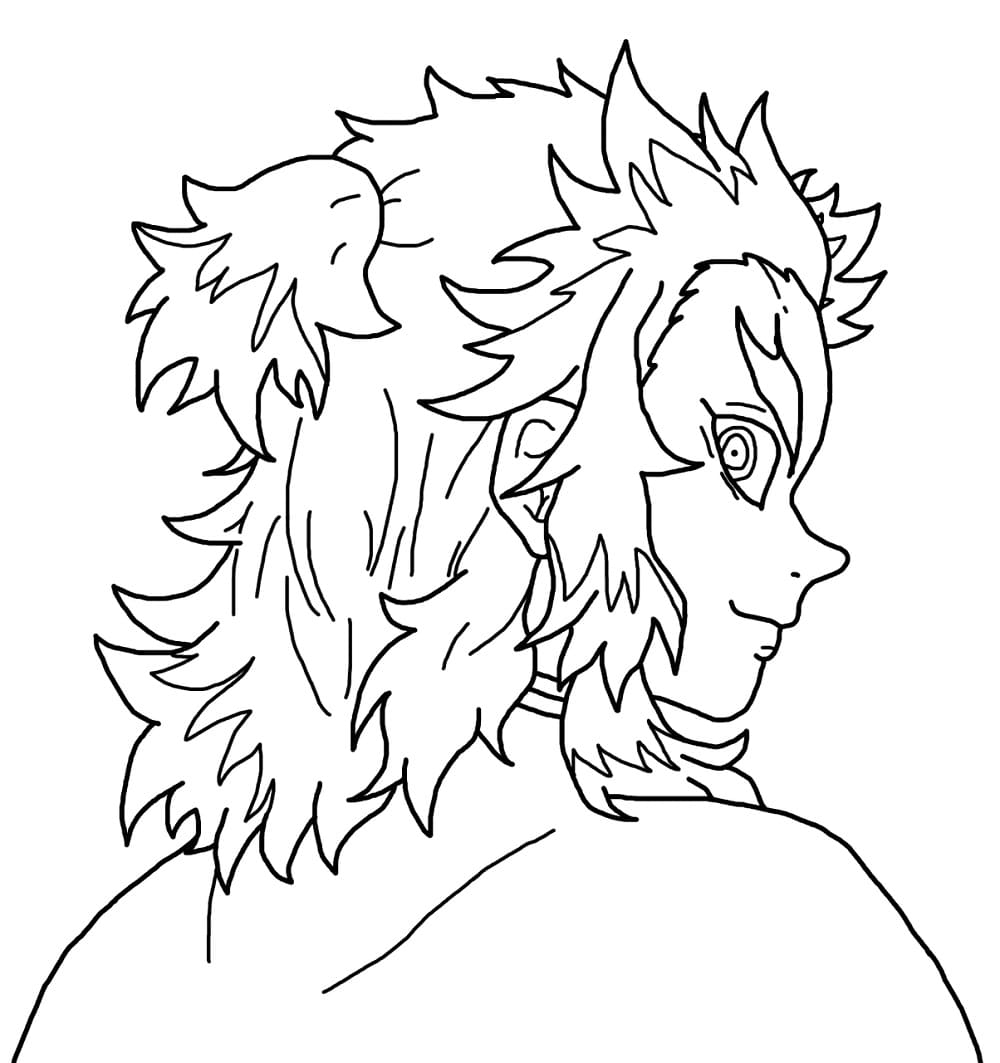 Cute Chibi Kyojuro Rengoku Coloring Page - Free Printable Coloring ...