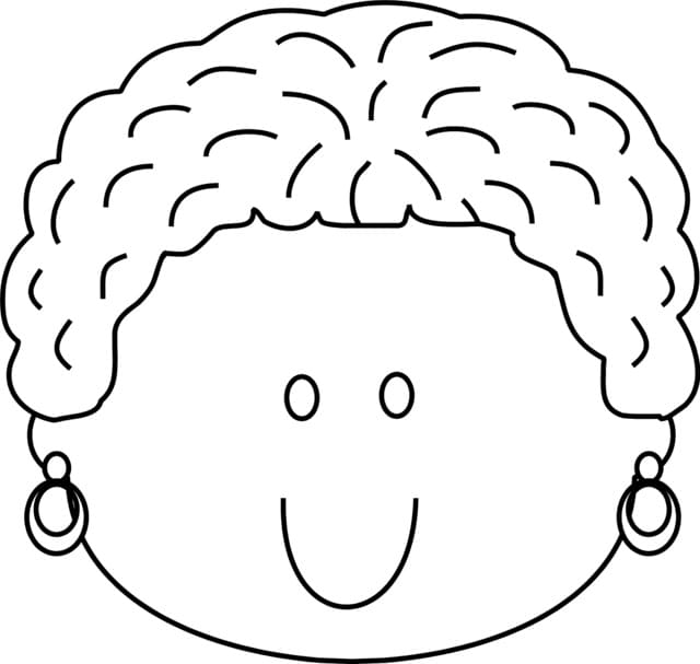 Printable Lady Face