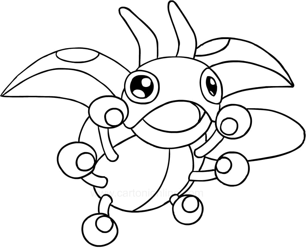 ledyba coloring page png pokemon