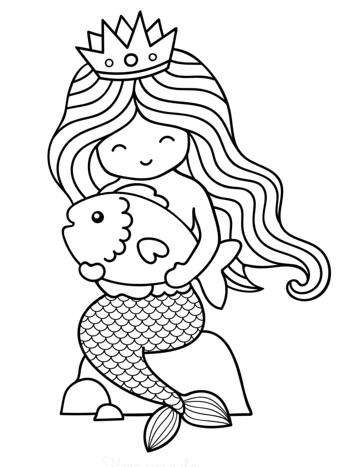 Printable Mermaid Coloring Page Free Printable Coloring Pages for Kids