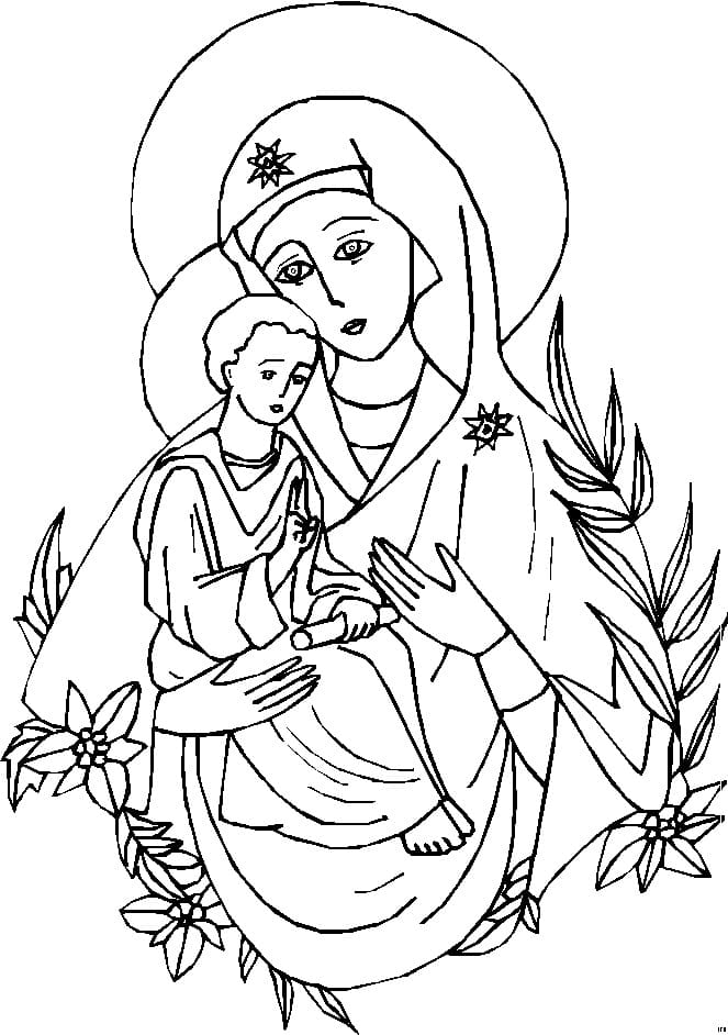 Black And White Virgin Mary Heart Christian Catholic European Religious  Figure Mother God Sketch, Virgin Mary, Christianity, Our Lady PNG  Transparent Clipart Image and PSD File for Free Download