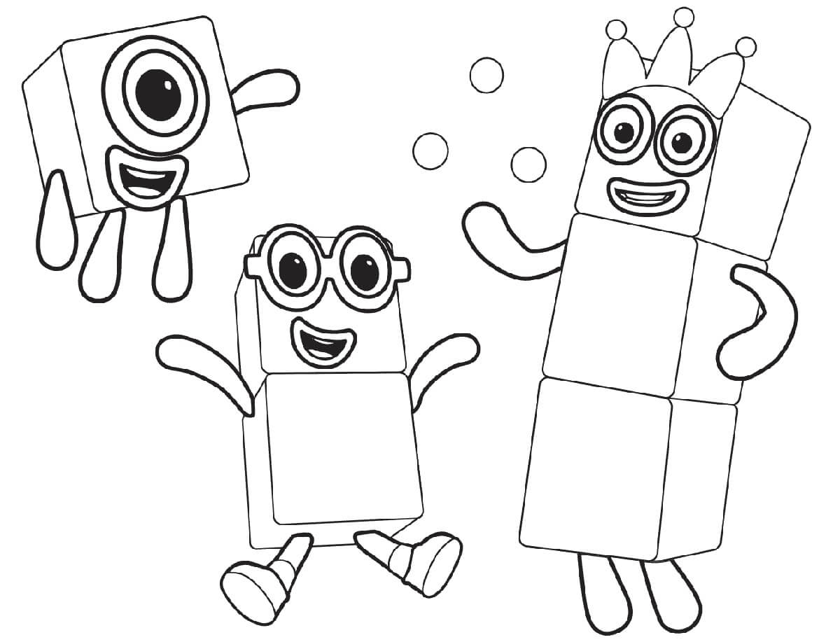 All Numberblocks Coloring Page - Free Printable Coloring Pages for Kids