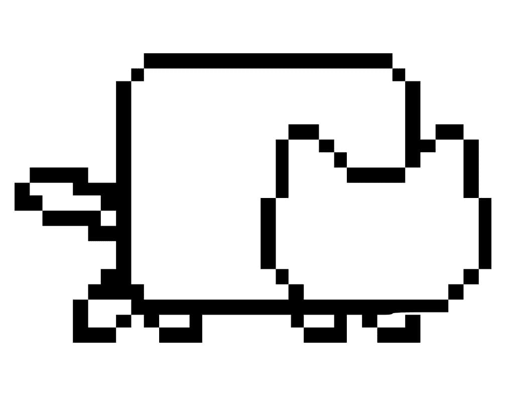 Printable Pixel Nyan Cat