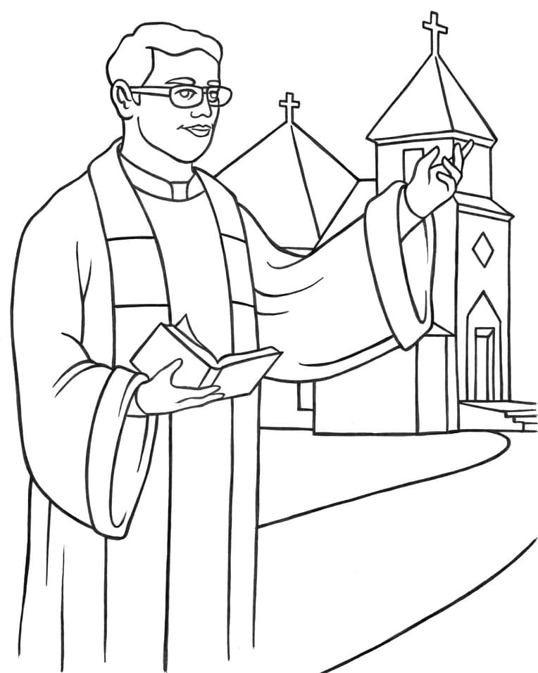 Printable Priest Coloring Page - Free Printable Coloring Pages for Kids