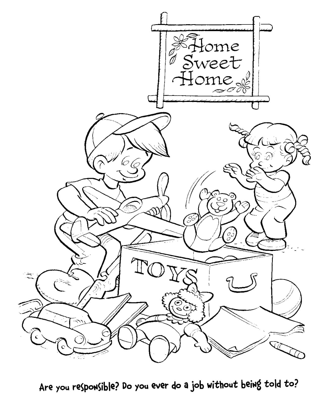 printable responsibility coloring page free printable coloring pages for kids