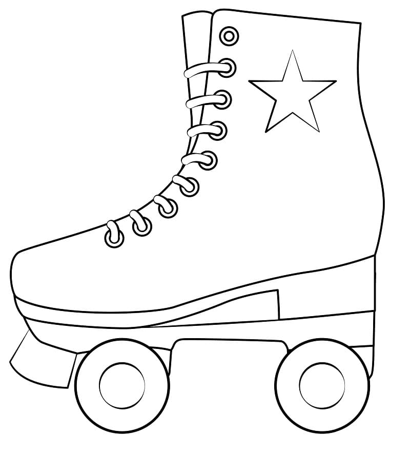 Awesome Roller Skate Coloring Page Free Printable Coloring Pages For Kids