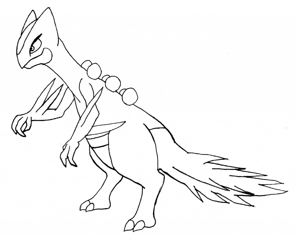 Sceptile a Pokemon I sketched copied out  Bhargavi Muses and Amuses