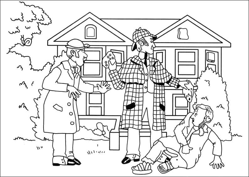 sherlock holmes coloring pages