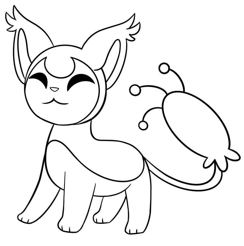 skitty coloring page transparent png pokemon